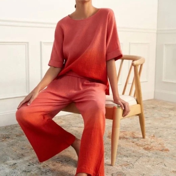 Anthropologie Tops - Anthropologie Dolan Left Coast Wide-Leg Lounge Set
